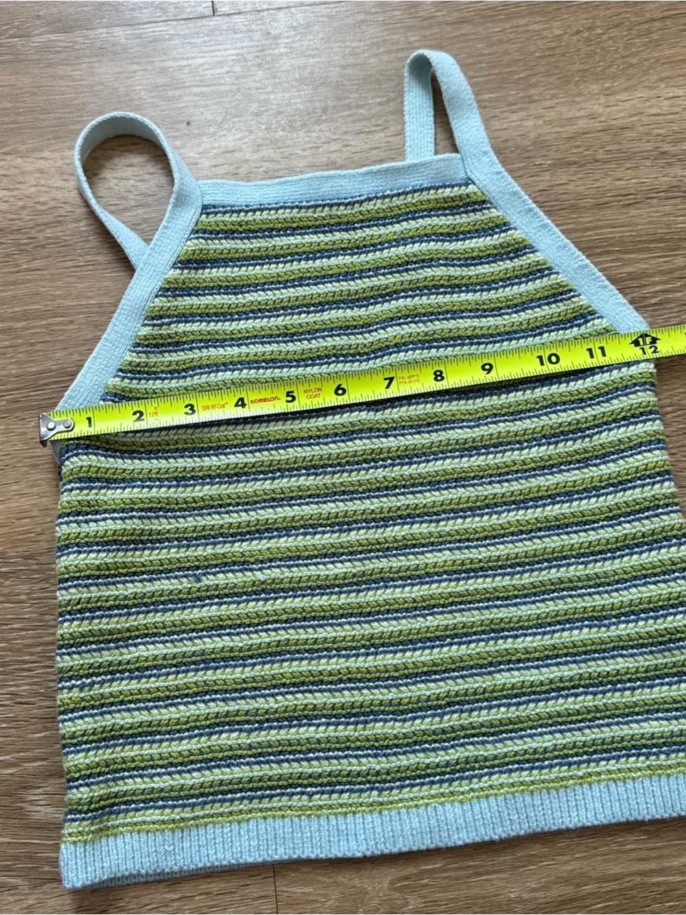 Women’s Striped Knit Tank Top & Skirt Set - Mint, Lime & Navy - S - Picture 7 of 8